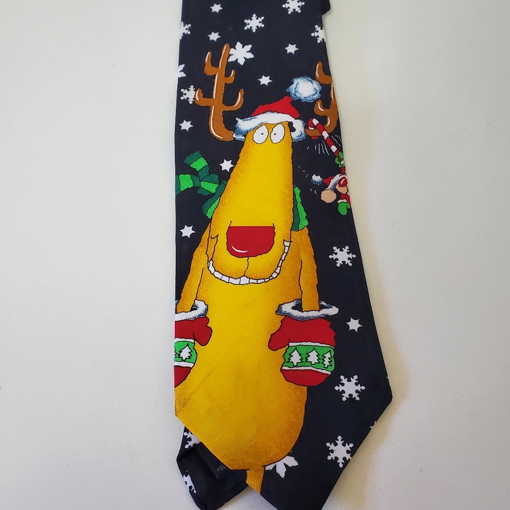 Hallmark Christmas Men's Rudolph the Red Nosed Reindeer Necktie Black